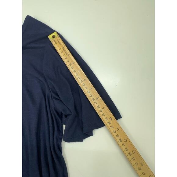 Xhilaration Juniors Blouse Size XXL Blue Cross V-Neck Embroidered Lace Back - Picture 9 of 11